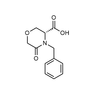 (3R)-4-Benzyl-5-oxomorpholine-3-carboxylic acid Chemical Structure