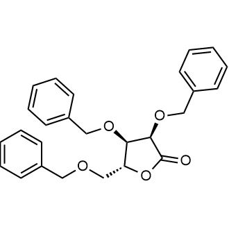 (3R,4R,5R)-3,4-Bis(benzyloxy)-5-((benzyloxy)methyl)dihydrofuran-2(3H)-one Chemische Struktur