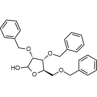 (3R,4R,5R)-3,4-bis(benzyloxy)-5-((benzyloxy)methyl)tetrahydrofuran-2-ol Chemical Structure