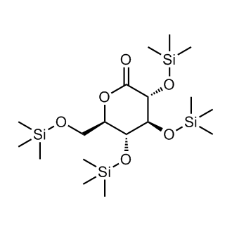 (3R,4S,5R,6R)-3,4,5-Tris((trimethylsilyl)oxy)-6-(((trimethylsilyl)oxy)methyl)tetrahydro-2H-pyran-2-one Chemical Structure