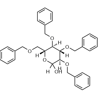 (3R,4S,5R,6R)-3,4,5-tris(benzyloxy)-6-((benzyloxy)methyl)tetrahydro-2H-pyran-2-ol Chemical Structure