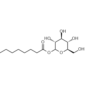 (3R,4S,5S,6R)-3,4,5-trihydroxy-6-(hydroxymethyl)tetrahydro-2H-pyran-2-yl octanoate Chemical Structure