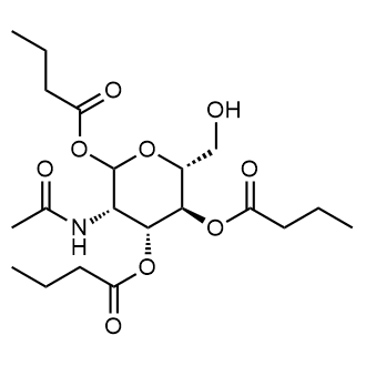 (3S,4R,5S,6R)-3-acetamido-6-(hydroxymethyl)tetrahydro-2H-pyran-2,4,5-triyl tributyrate Chemical Structure