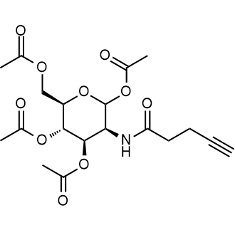 (3S,4R,5S,6R)-6-(acetoxymethyl)-3-(pent-4-ynamido)tetrahydro-2H-pyran-2,4,5-triyl triacetate Chemical Structure