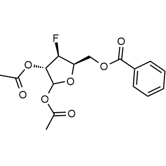 (3S,4S,5R)-5-((Benzoyloxy)methyl)-4-fluorotetrahydrofuran-2,3-diyl diacetate Chemical Structure