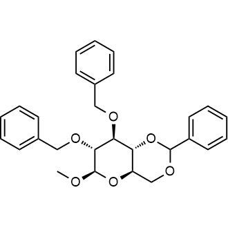 (4AR,6R,7R,8S,8aR)-7,8-bis(benzyloxy)-6-methoxy-2-phenylhexahydropyrano[3,2-d][1,3]dioxine 化学構造