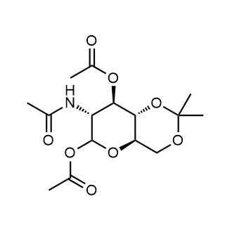 (4AR,7R,8R,8aS)-7-acetamido-2,2-dimethylhexahydropyrano[3,2-d][1,3]dioxine-6,8-diyl diacetate 化学構造