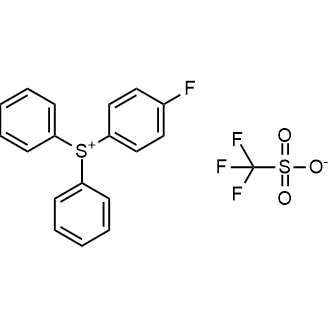 (4-Fluorophenyl)diphenylsulfonium trifluoromethanesulfonate 化学構造