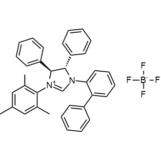 (4S,5S)-1-([1,1'-biphenyl]-2-yl)-3-mesityl-4,5-diphenyl-4,5-dihydro-1H-imidazol-3-ium tetrafluoroborate Chemical Structure