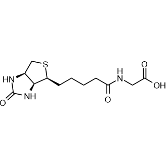 (5-((3AS,4S,6aR)-2-oxohexahydro-1H-thieno[3,4-d]imidazol-4-yl)pentanoyl)glycine Chemical Structure