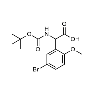 (5-Bromo-2-methoxyphenyl)[(tert-butoxycarbonyl)amino]acetic acid Chemical Structure