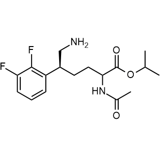 (5S)-isopropyl 2-acetamido-6-amino-5-(2,3-difluorophenyl)hexanoate Chemical Structure