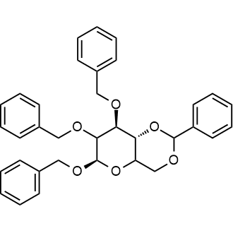 (6R,8S,8aR)-6,7,8-tris(benzyloxy)-2-phenylhexahydropyrano[3,2-d][1,3]dioxine Chemische Struktur