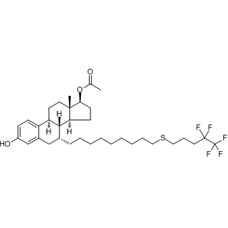 (7a,17b)-7-(9-((4,4,5,5,5-Pentafluoropentyl)thio)nonyl)-estra-1,3,5(10)-triene-3,17-diol 17-acetate Chemical Structure