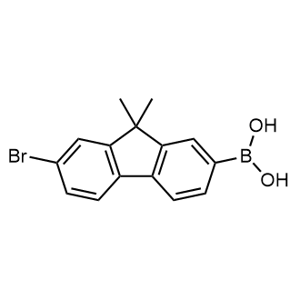 (7-Bromo-9,9-dimethyl-9H-fluoren-2-yl)boronic Acid (contains varying amounts of Anhydride) التركيب الكيميائي