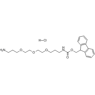 (9H-Fluoren-9-yl)methyl (3-(2-(2-(3-aminopropoxy)ethoxy)ethoxy)propyl)carbamate hydrochloride Chemical Structure