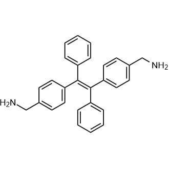 (E)-((1,2-Diphenylethene-1,2-diyl)bis(4,1-phenylene))dimethanamine 化学構造