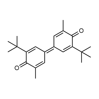 (E)-3,3'-Di-tert-butyl-5,5'-dimethyl-[1,1'-bi(cyclohexylidene)]-2,2',5,5'-tetraene-4,4'-dione 化学構造