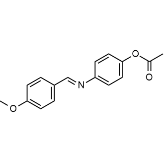 (E)-4-((4-Methoxybenzylidene)amino)phenyl acetate Chemical Structure