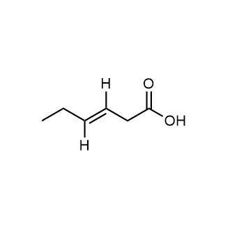 (E)-Hex-3-enoic acid 化学構造