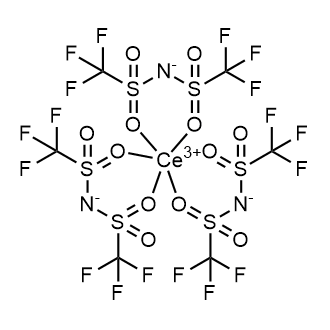 (OC-6-11)-Tris[1,1,1-trifluoro-N-[(trifluoromethyl)sulfonyl-κO]methanesulfonamidato-κO]cerium Chemische Struktur