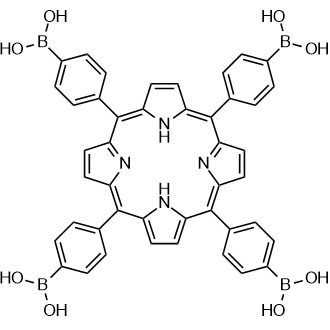 (Porphyrin-5,10,15,20-tetrayltetrakis(benzene-4,1-diyl))tetraboronicacid Chemical Structure