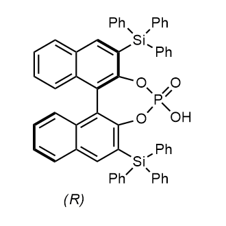 (R)-(-)-3,3'-Bis(triphenylsilyl)-1,1'-binaphthyl-2,2'-diyl hydrogenphosphate 化学構造