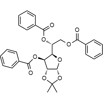 (R)-1-((3aR,5R,6S,6aR)-6-(benzoyloxy)-2,2-dimethyltetrahydrofuro[2,3-d][1,3]dioxol-5-yl)ethane-1,2-diyl dibenzoate Chemical Structure