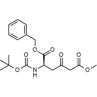 (R)-1-benzyl 6-methyl 2-((tert-butoxycarbonyl)amino)-4-oxohexanedioate Chemische Struktur