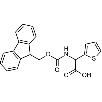 (R)-2-((((9H-Fluoren-9-yl)methoxy)carbonyl)amino)-2-(thiophen-2-yl)acetic acid Chemische Struktur