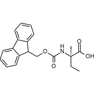 (R)-2-((((9H-Fluoren-9-yl)methoxy)carbonyl)amino)-2-methylbutanoic acid Chemical Structure