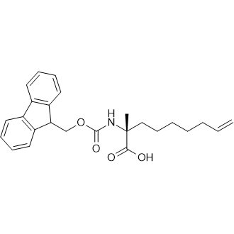 (R)-2-((((9H-Fluoren-9-yl)methoxy)carbonyl)amino)-2-methylnon-8-enoic acid Chemische Struktur