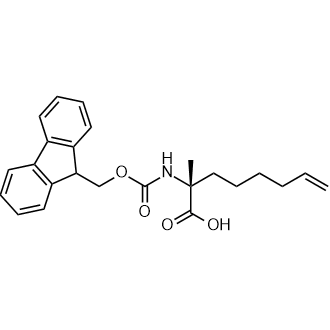 (R)-2-((((9H-Fluoren-9-yl)methoxy)carbonyl)amino)-2-methyloct-7-enoic acid 化学構造