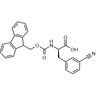 (R)-2-((((9H-Fluoren-9-yl)methoxy)carbonyl)amino)-3-(3-cyanophenyl)propanoic acid 化学構造