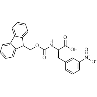 (R)-2-((((9H-Fluoren-9-yl)methoxy)carbonyl)amino)-3-(3-nitrophenyl)propanoic acid 化学構造