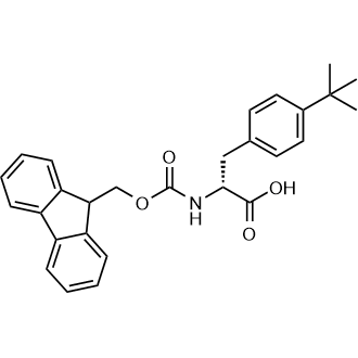 (R)-2-((((9H-Fluoren-9-yl)methoxy)carbonyl)amino)-3-(4-(tert-butyl)phenyl)propanoic acid التركيب الكيميائي