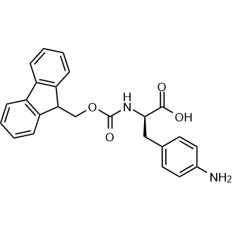 (R)-2-((((9H-fluoren-9-yl)methoxy)carbonyl)amino)-3-(4-aminophenyl)propanoic acid التركيب الكيميائي