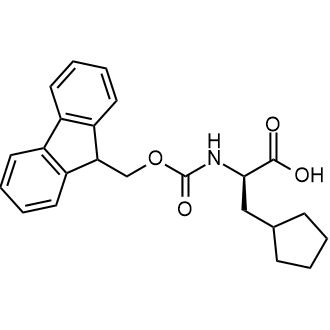 (R)-2-((((9H-Fluoren-9-yl)methoxy)carbonyl)amino)-3-cyclopentylpropanoic acid Chemical Structure