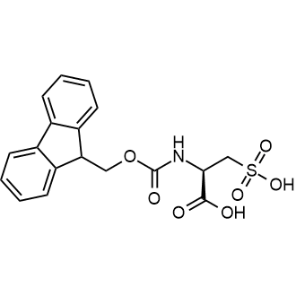 (R)-2-((((9H-Fluoren-9-yl)methoxy)carbonyl)amino)-3-sulfopropanoic acid التركيب الكيميائي