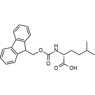 (R)-2-((((9H-Fluoren-9-yl)methoxy)carbonyl)amino)-5-methylhexanoic acid التركيب الكيميائي