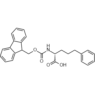 (R)-2-((((9H-Fluoren-9-yl)methoxy)carbonyl)amino)-5-phenylpentanoic acid Chemical Structure