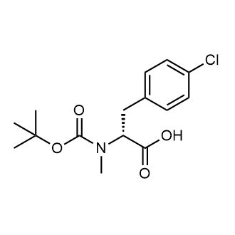 (R)-2-((tert-Butoxycarbonyl)(methyl)amino)-3-(4-chlorophenyl)propanoic acid Chemische Struktur