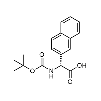 (R)-2-((tert-butoxycarbonyl)amino)-2-(naphthalen-2-yl)acetic acid التركيب الكيميائي