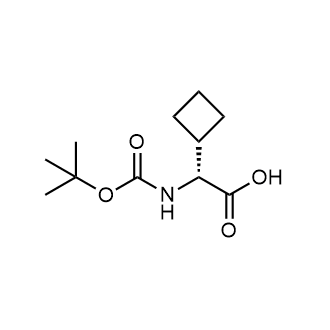 (R)-2-((tert-butoxycarbonyl)amino)-2-cyclobutylacetic acid 化学構造