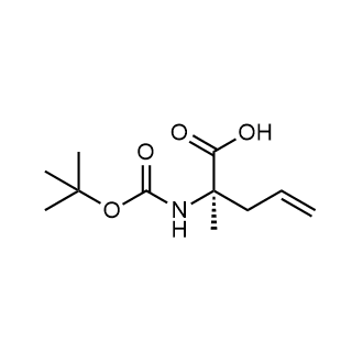 (R)-2-((tert-Butoxycarbonyl)amino)-2-methylpent-4-enoic acid Chemische Struktur