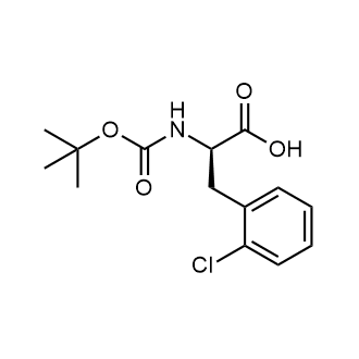 (R)-2-((tert-Butoxycarbonyl)amino)-3-(2-chlorophenyl)propanoic acid Chemische Struktur