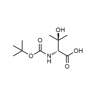 (R)-2-((tert-Butoxycarbonyl)amino)-3-hydroxy-3-methylbutanoic acid التركيب الكيميائي