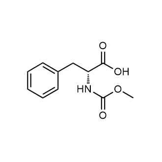 (R)-2-(methoxycarbonylamino)-3-phenylpropanoic acid Chemische Struktur