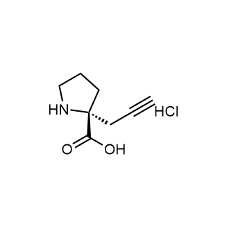 (R)-2-(Prop-2-yn-1-yl)pyrrolidine-2-carboxylic acid hydrochloride Chemical Structure