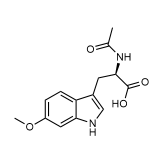 (R)-2-acetamido-3-(6-methoxy-1H-indol-3-yl)propanoic acid Chemische Struktur